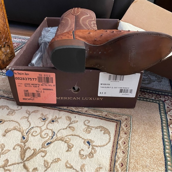 SOLD - NEW!!!  Lucchese Ostrich Boots - Men’s 8.5 - Picture 4 of 11